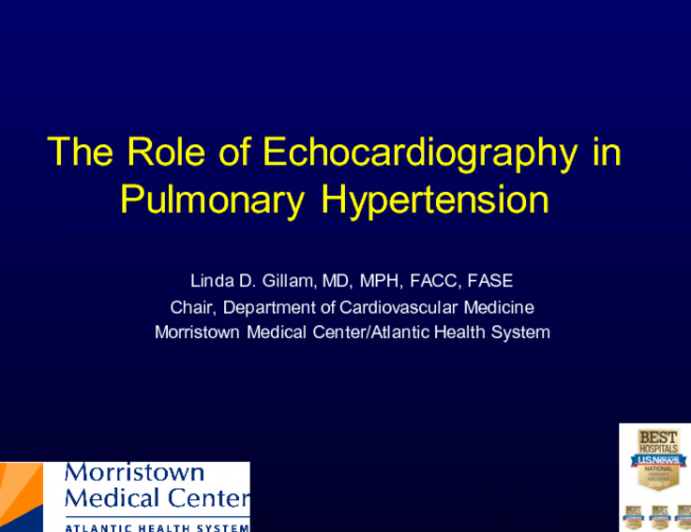 The Role of Echocardiography in Pulmonary Hypertension
