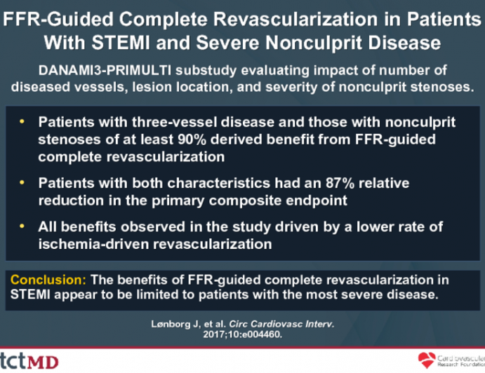 FFR-Guided Complete Revascularization in Patients With STEMI and Severe Nonculprit Disease