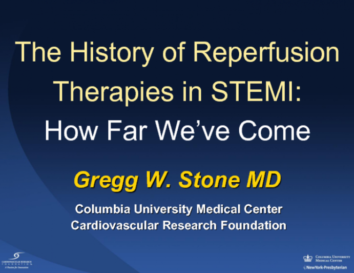 The History of Reperfusion Therapies in STEMI: How Far We've Come