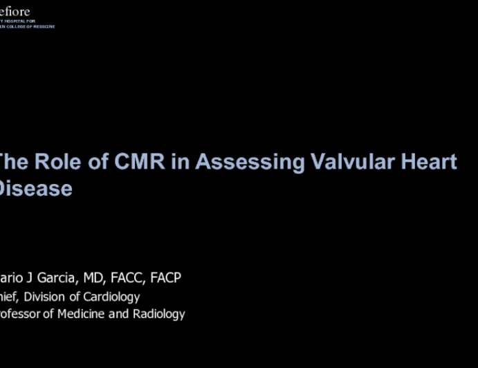  The Role of CMR in Assessing Valvular Heart Disease