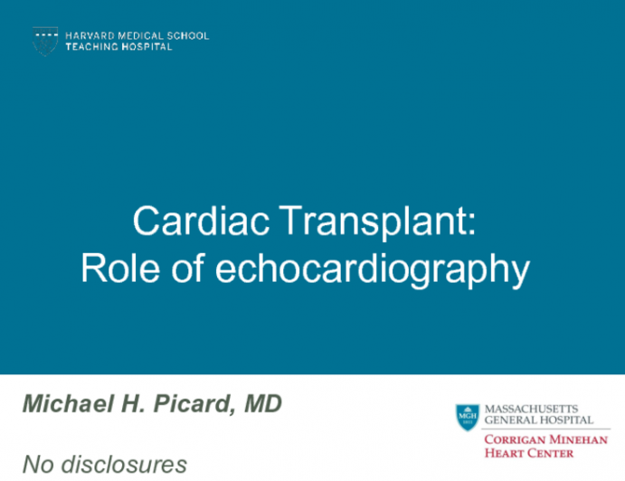  Cardiac Transplant: The Role of Echo