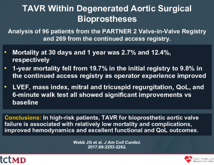 TAVR Within Degenerated Aortic Surgical Bioprostheses
