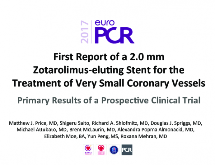 First Report of a 2.0 mm Zotarolimus-­Eluting Stent for the Treatment of Very Small Coronary Vessels