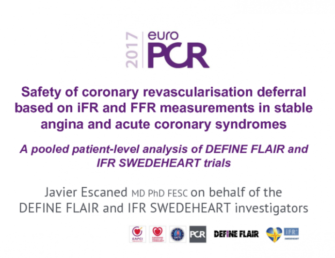 Safety of coronary revascularisation deferral based on iFR and FFR measurements in stable angina and acute coronary syndromes 