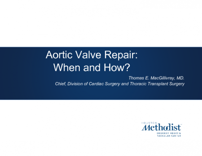 AV and Aortic Repair: When and How?
