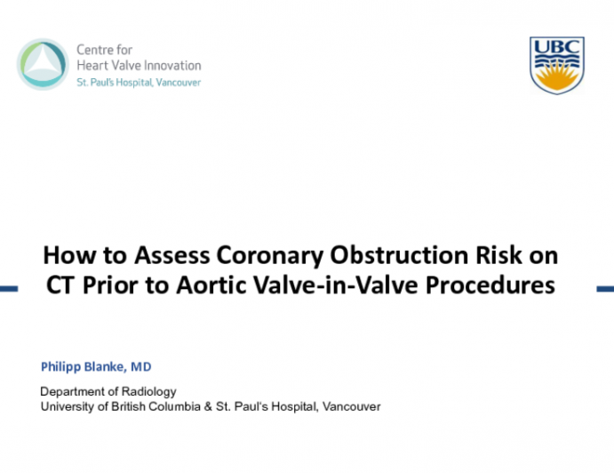 How to Assess Coronary Obstruction Risk on CT Prior to Aortic Valve-in-Valve Procedures
