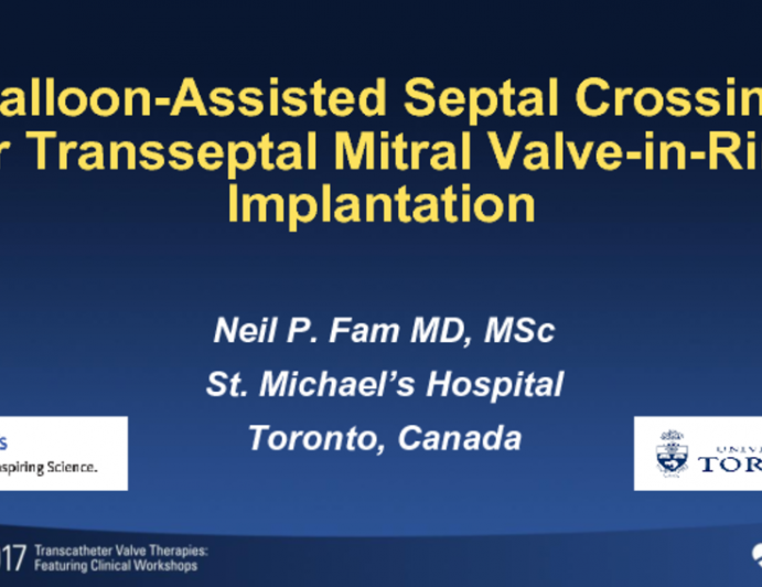 Balloon-Assisted Septal Crossing for Trans-septal Mitral Valve-in-Ring Implantation