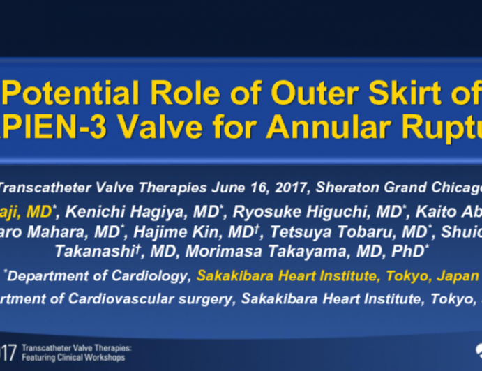 Potential Role of Outer Skirt of SAPIEN-3 Valve for Annular Rupture