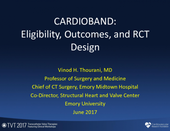 CARDIOBAND: Eligibility and Outcomes, and RCT Design