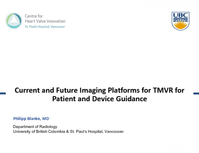 Current and Future Imaging Platforms for TMVR for Patient and Device Guidance