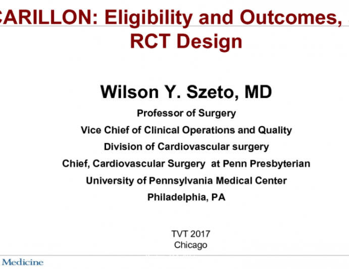 CARILLON: Eligibility and Outcomes, and RCT Design