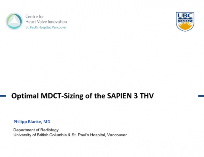 SAPIEN 3 Snapshots II – Optimal MDCT-Sizing of the SAPIEN 3 THV
