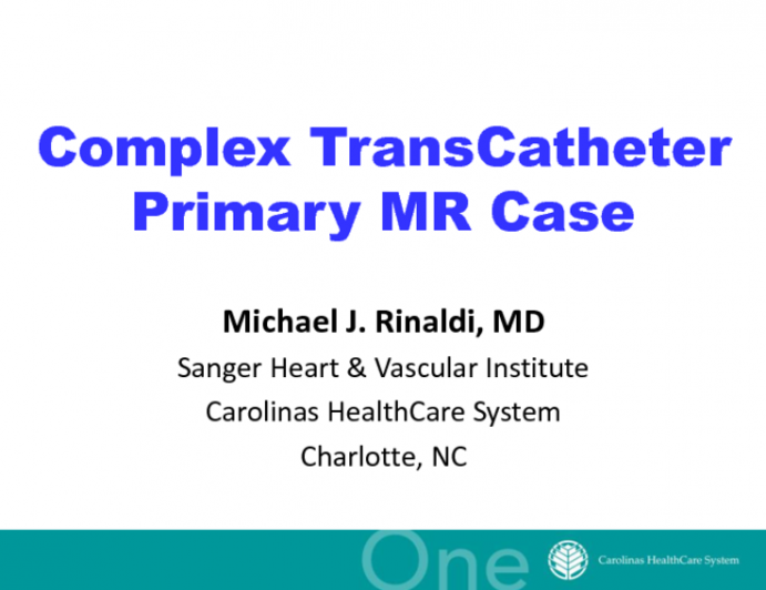 Complex Transcatheter Primary MR Case