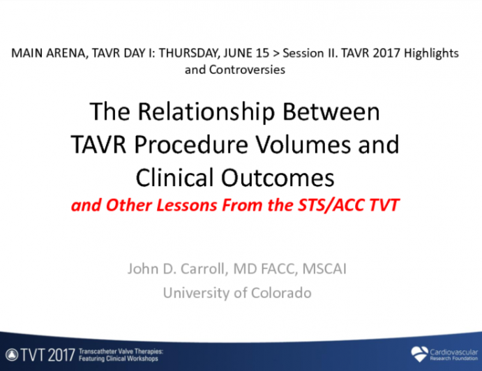 The Relationship Between TAVR Procedure Volumes and Clinical Outcomes and Other Lessons From the STS/ACC TVT Registry