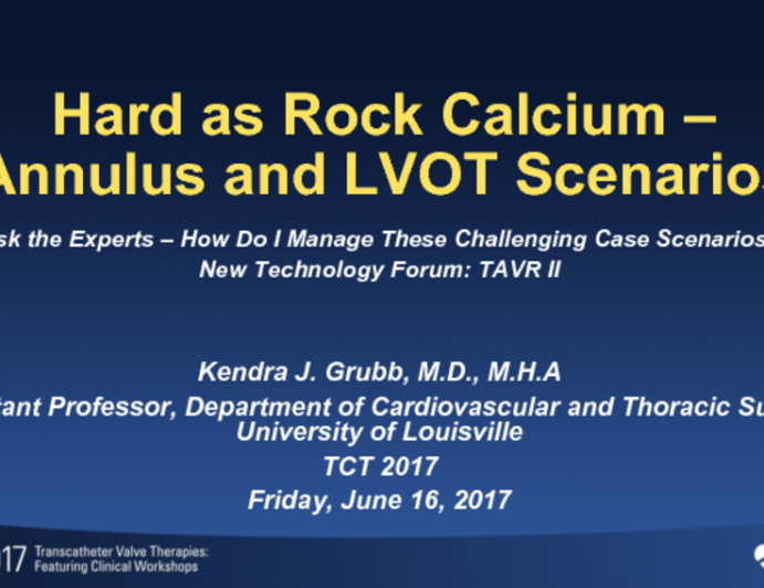 Hard as Rock Calcium – Annulus and LOVT Scenarios