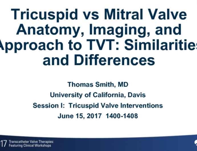 Tricuspid vs Mitral Valve Anatomy, Imaging, and Approach to TVT: Similarities and Differences