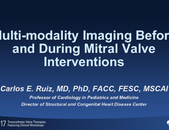 Multi-modality Imaging Before and During Transcatheter Mitral Valve Interventions