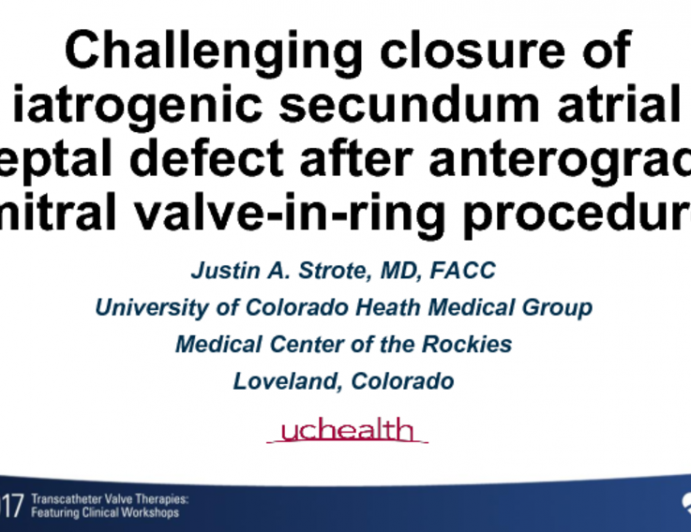 Challenging Closure of Iatrogenic Secundum Atrial Septal Defect After Anterograde Mitral Valve-in-Ring Procedure