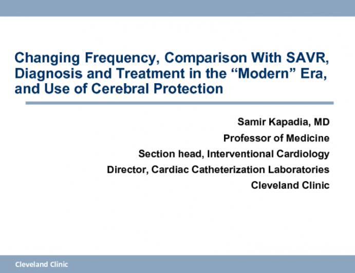 The TAVR Stroke Manifesto – Changing Frequency, Comparison With SAVR, Diagnosis and Treatment in the “Modern” Era, and Use of Cerebral Protection