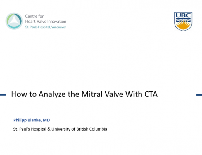 How to Analyze the Mitral Valve With CTA