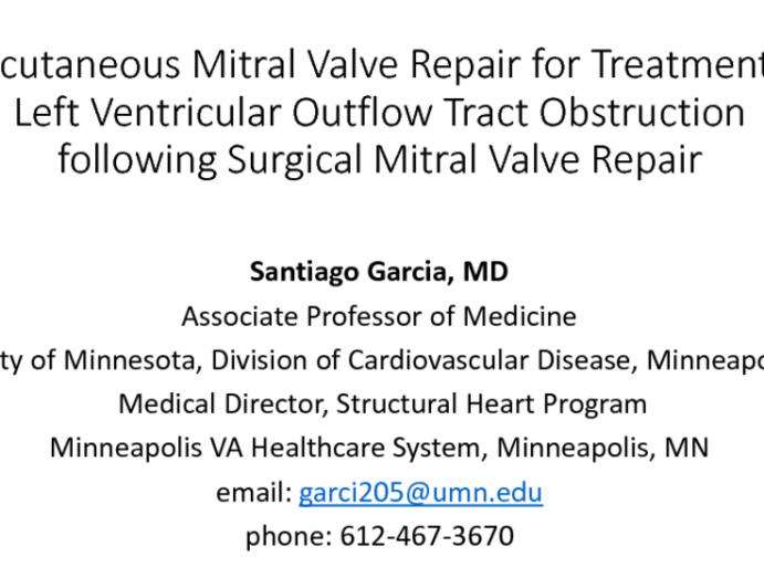 MitraClip for the Treatment of a Failed Surgical Mitral Valve Repair Associated With Left Ventricular Outflow Obstruction and Systolic Anterior Motion of the Mitral Valve