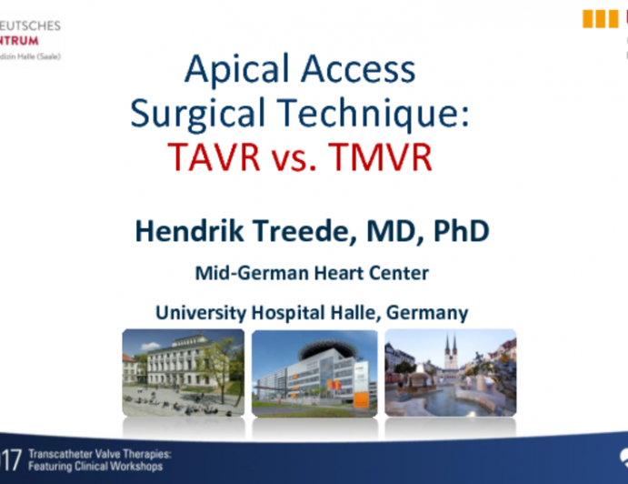 Apical Access Surgical Technique: TAVR vs TMVR