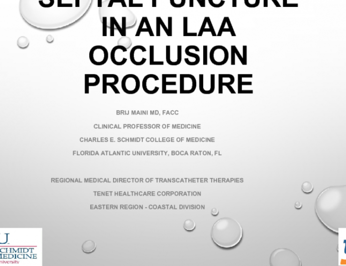 ICE for Trans-septal Puncture in an LAA Occlusion Procedure