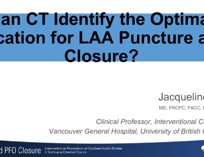 Can CT Identify the Optimal Location for LAA Puncture and Closure?