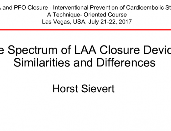 The Spectrum of LAA Closure Devices: Similarities and Differences 
