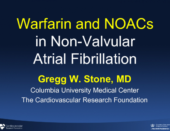 Warfarin and NOACs in Non-Valvular Atrial Fibrillation 