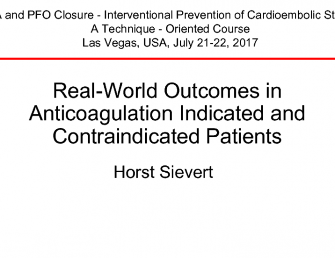 Real-World Outcomes in Anticoagulation Indicated and Contraindicated Patients