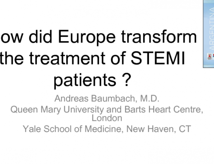 How did Europe transform the treatment of STEMI patients