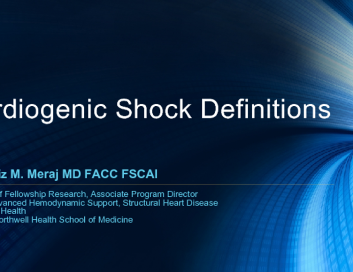 Cardiogenic Shock Definitions