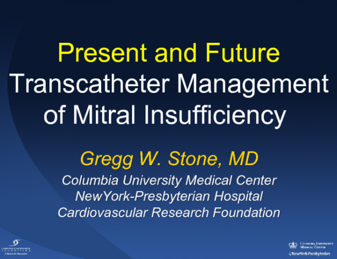 Present and Future Transcatheter Management of Mitral Insufficiency