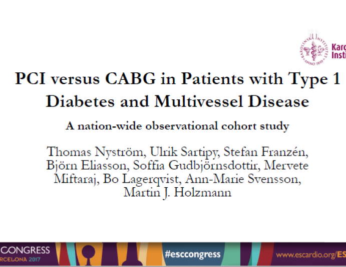 PCI vs CABG in Patients with Type 1 Diabetes and Multivessel Disease