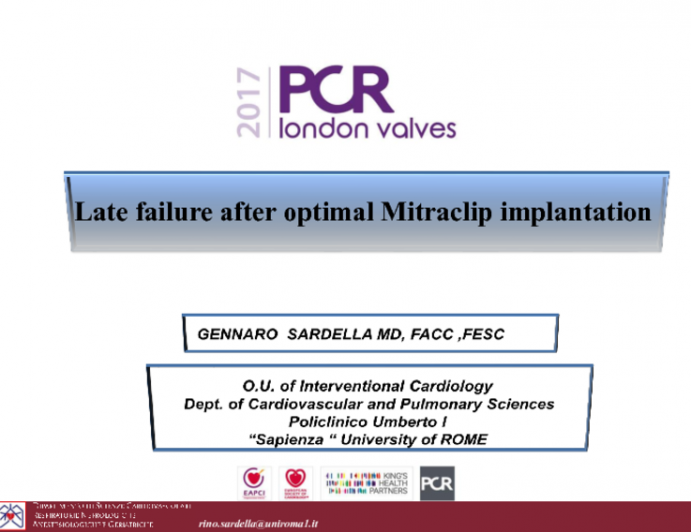 Late Failure after Optimal Mitraclip Implantation