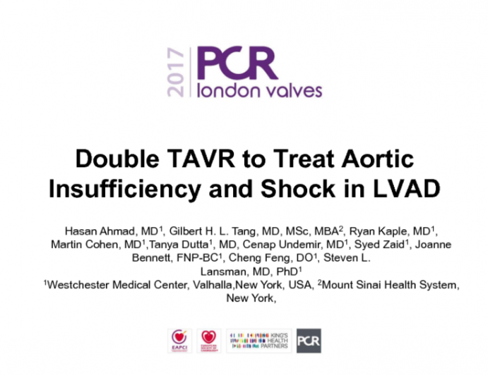 Double TAVR to Treat Aortic Insufficiency and Shock in LVAD