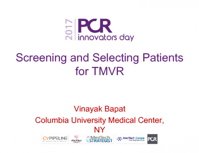Screening and Selecting Patients for TMVR