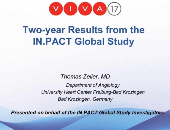Two-year Results from the IN.PACT Global Study