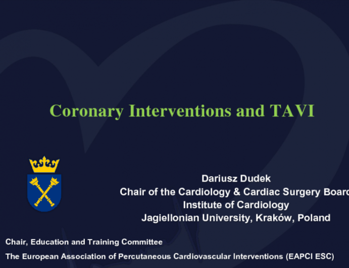 Poland Presents: Case Introduction - A Patient With Critical Coronary Disease and Severe Aortic Stenosis