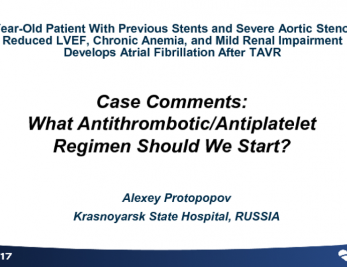 Case Comments: What Antithrombotic/Antiplatelet Regimen Should We Start?