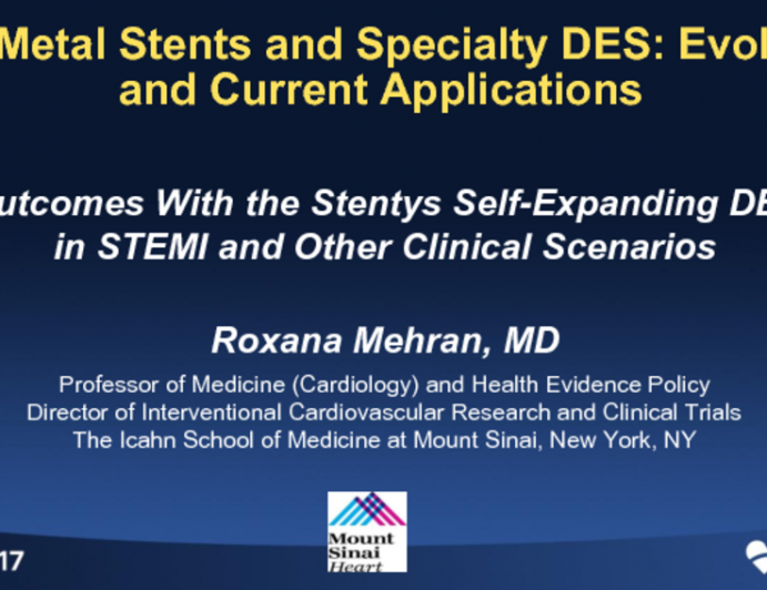 Outcomes With the Stentys Self-Expanding DES in STEMI and Other Clinical Scenarios