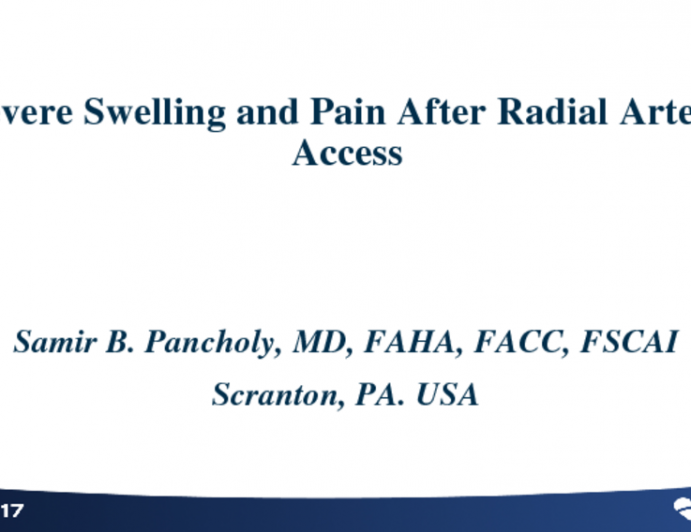 CASE #7: Severe Swelling and Pain After Radial Artery Access (With Discussion)