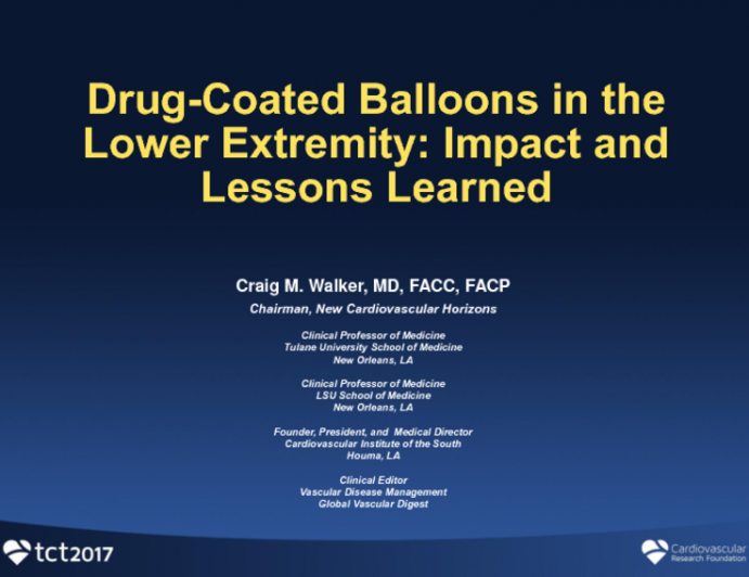 Drug-Coated Balloons in the Lower Extremity: Impact and Lessons Learned