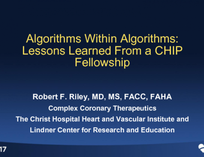 Algorithms Within Algorithms: Lessons Learned From an Advanced CHIP Fellowship