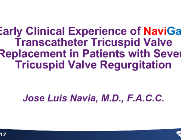 The NaviGate Trans-catheter Tricuspid Valved Stent System: First-in-Human Experience