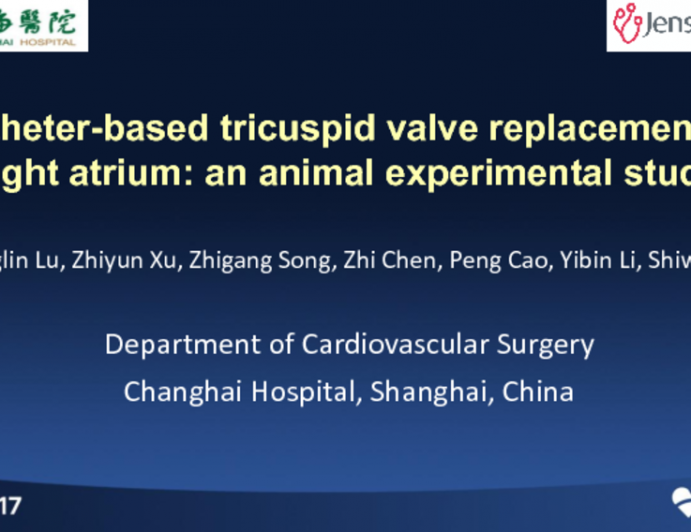 TCT 88: Catheter-Based Tricuspid Valve Replacement Via Right Atrium: An Animal Experimental Study