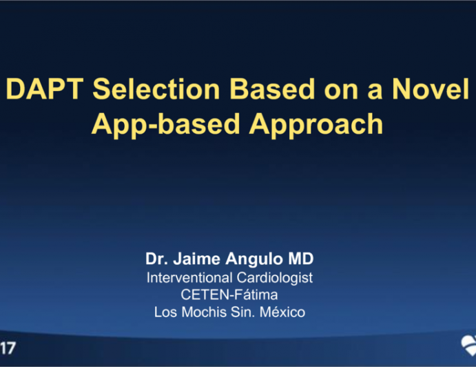 Interventional Innovation Highlight: DATP Selection Based on a Novel App-based Approach