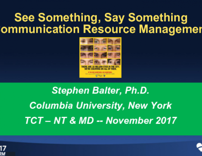 Special Lunch Lecture: Radiation Safety in the Cath Lab - See Something, Say Something