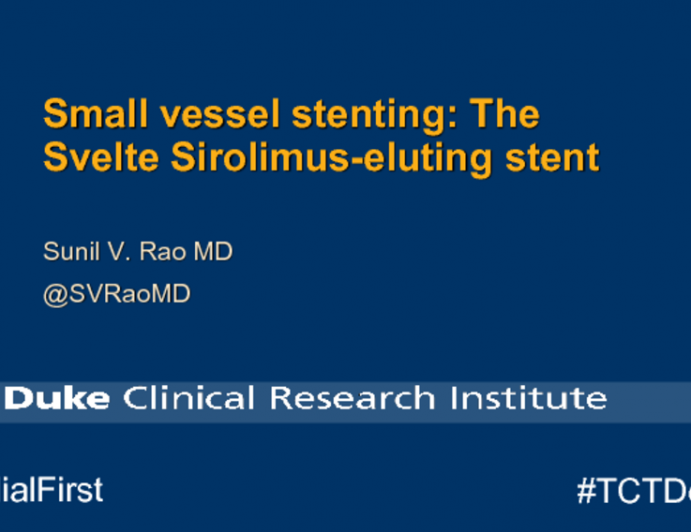 Small Vessel Stenting Snapshot 2: The Svelte Sirolimus-Eluting Stent